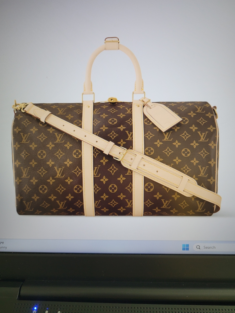 Louis Vuitton Beige & Brown Monogram Keepall 45 Travel Bag - Picture 9 of 9